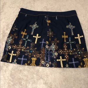 Blue skirt with crystals
